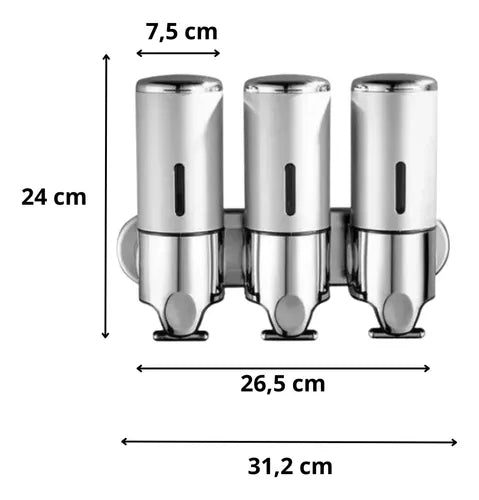 Dispenser Shampoo, Condicionador e Sabonete