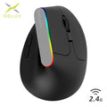 Mouse Vertical Delux M618c Ergonômico Sem Fio