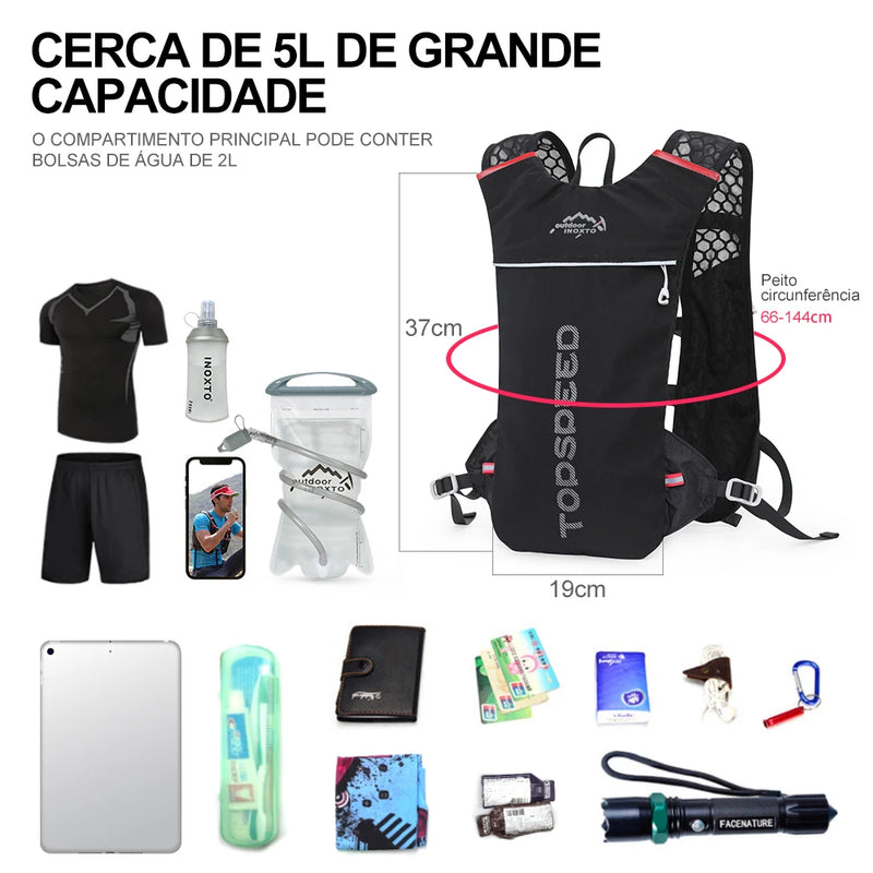 Mochila De Hidratação TopSpeed Para Bike E Corrida + Refil 2 Litros