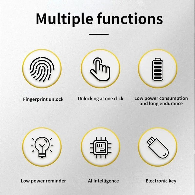 Mini Cadeado Com Biometria Digital USB Keyless